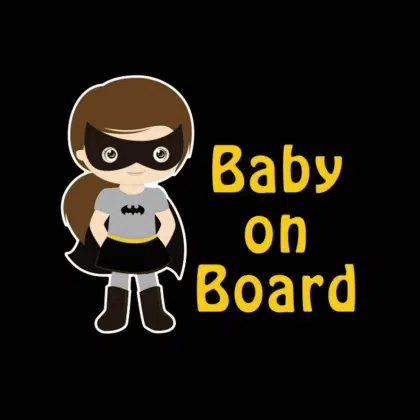Batgirl Baby on Board Sticker