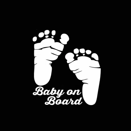 Footprint Baby on Board Stickers
