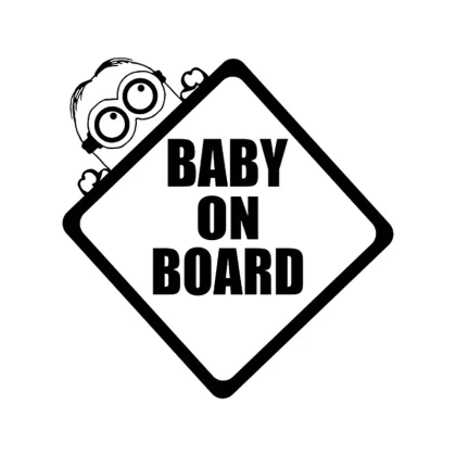 minion baby on board sticker