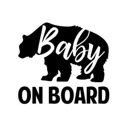 Baby Bear On Board Sticker