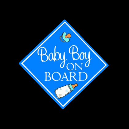 Baby Boy on Board Sticker
