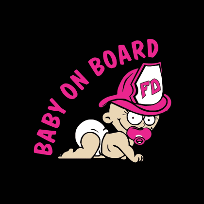 Baby Girl Baby on Board Sticker