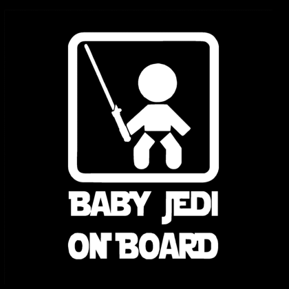 Baby Jedi On Board Sticker Decal