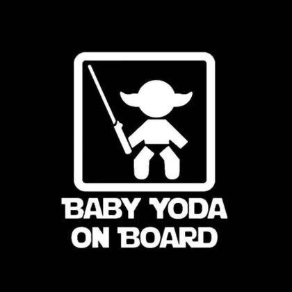 Baby Yoda on Board Stickere
