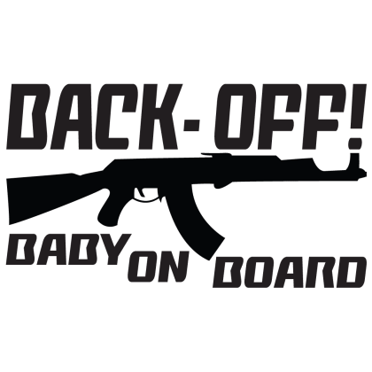 Back Off Baby On Board Sticker