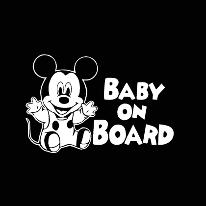 Mickey On Board Sticker