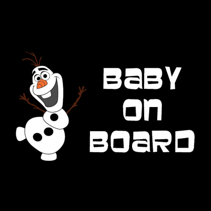 Olaf Baby on Board Sticker
