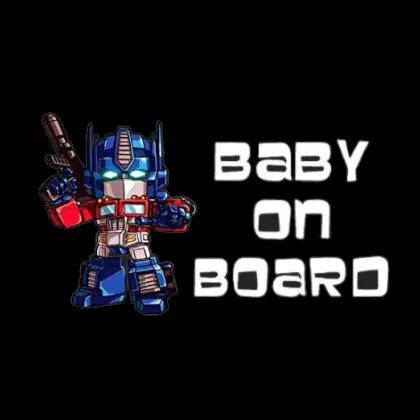 Optimus Prime Baby On Board Decal