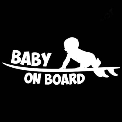 Surfboard Baby On Board Sticker