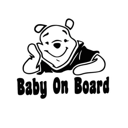 Winnie Poo Baby Board Sticker