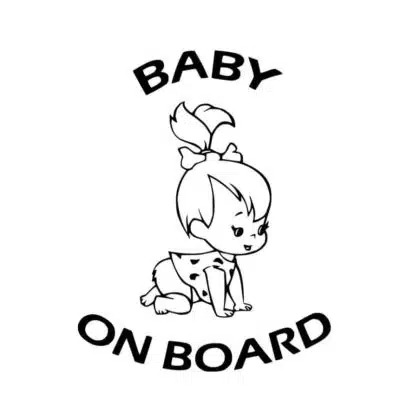 Flinstones Pebbles Baby on Board