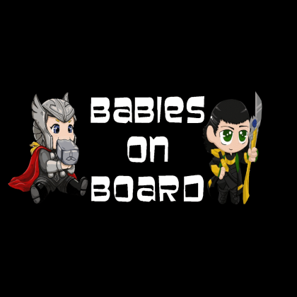 Thor and Loki Baby On Board