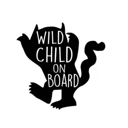 Wild Child on Board Sticker