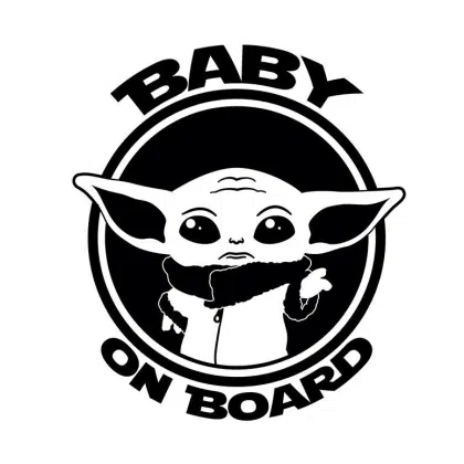 Baby on Board There Is Yoda Car Sticker