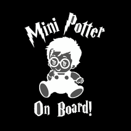 Mini Potter Baby on Board Sticker
