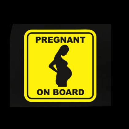 Pregnant on Board Sticker