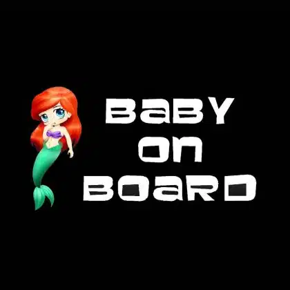 Ariel Baby on Board Sticker