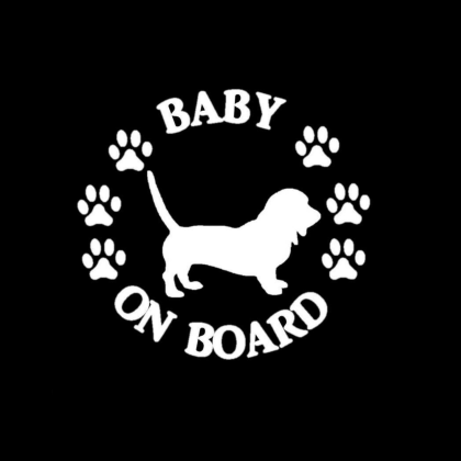Baby Basset Hound on Board Sticker