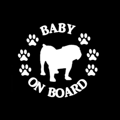 Baby Bulldog on Board Sticker