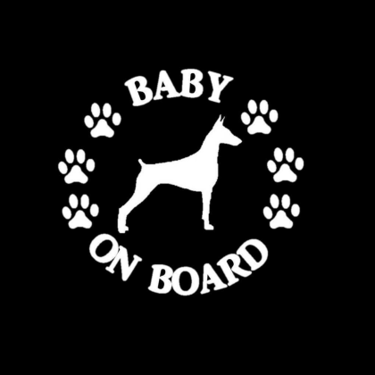 Baby Doberman Pinscher on Board Sticker