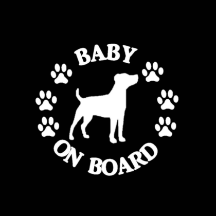 Baby Jack Russell on Board Sticker