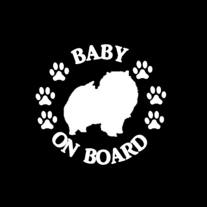 Baby Pomeranian on Board Sticker