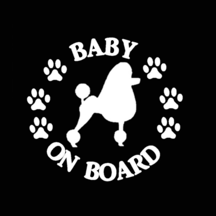 Baby Poodle on Board Sticker