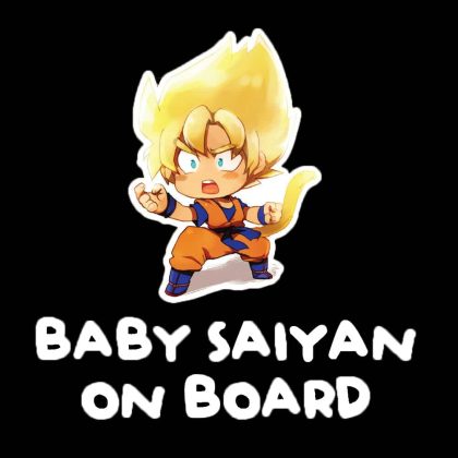 Baby Saiyan on Board Sticker