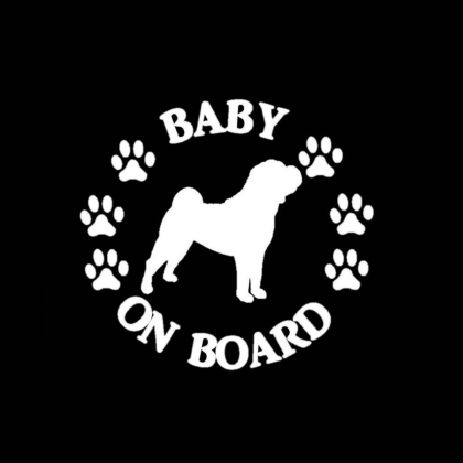 Baby Shar Pei on Board Sticker