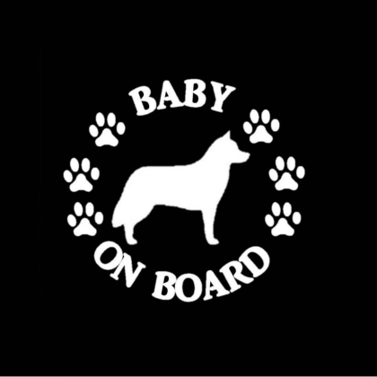 Baby Siberian Husky on Board Sticker