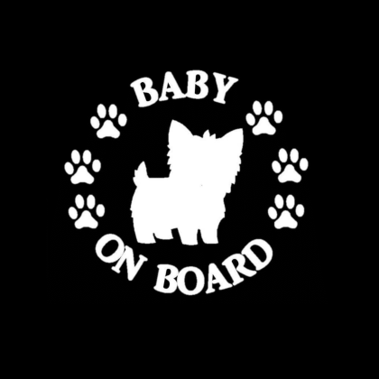 Baby Yorkie on Board Sticker
