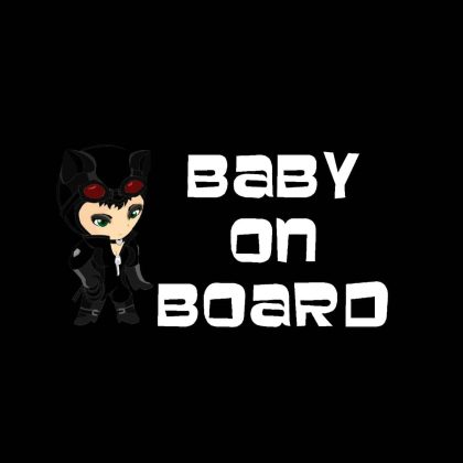 Catwoman Baby on Board Sticker