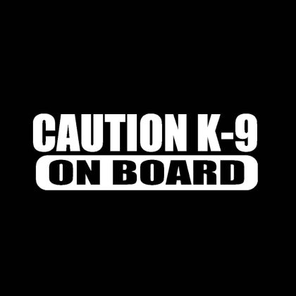 Caution K-9 On Board Sticker