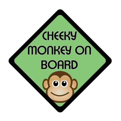 Cheeky Monkey on Board Sticker