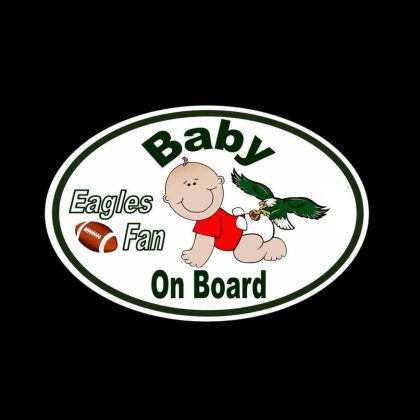 Eagles Fan Baby on Board Sticker
