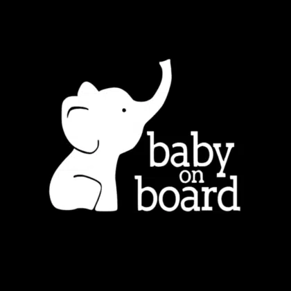 Elephant Baby on Board Sticker