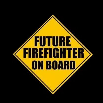 Future Firefighter On Board Decal