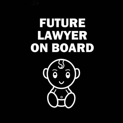 Future Lawyer on Board Sticker