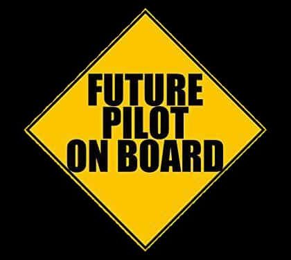 Future Pilot on Board Sticker