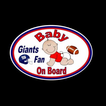 Giants Fan Baby on Board Sticker