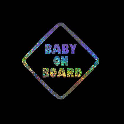 Holographic Baby on Board Sticker