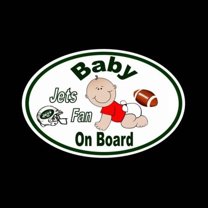 Jets Fan Baby on Board Sticker