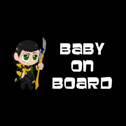 Loki Baby on Board Sticker