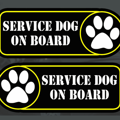 Service Dog On Board Sticker