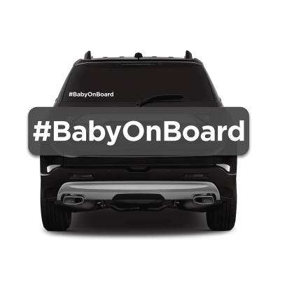 Hashtag Baby on Board Sticker