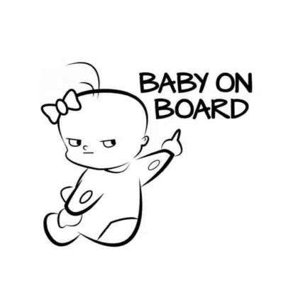 Funny Baby on Board Sticker