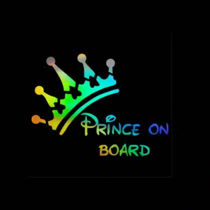 Holographic Prince on Board Sticker