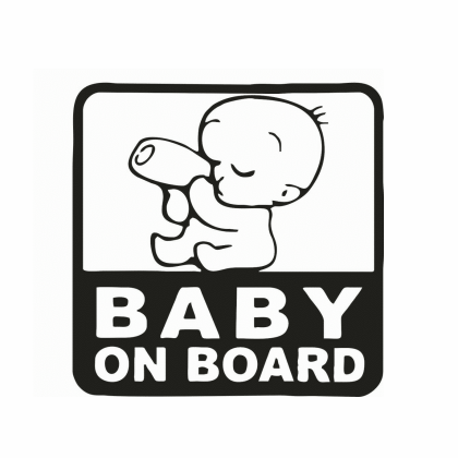 Baby with Bottle on Board