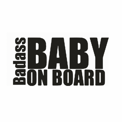Badass Baby on Board Sticker