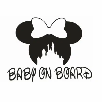 Minnie Bow Baby on Board